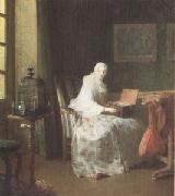 Jean Baptiste Simeon Chardin The Bird-Organ (mk05) Germany oil painting artist